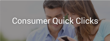 Image of a couple looking at their phone and image reads "Consumer Quick Clicks"