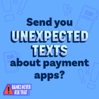 Send you Unexpected Texas about payment apps?