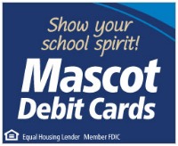 Show your school spirit! Mascot Debit Cards